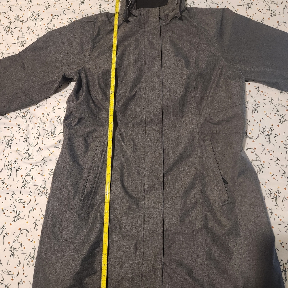 Eddie Bauer Women's Gray Waterproof Hooded Trench Coat XL - Picture 13 of 15